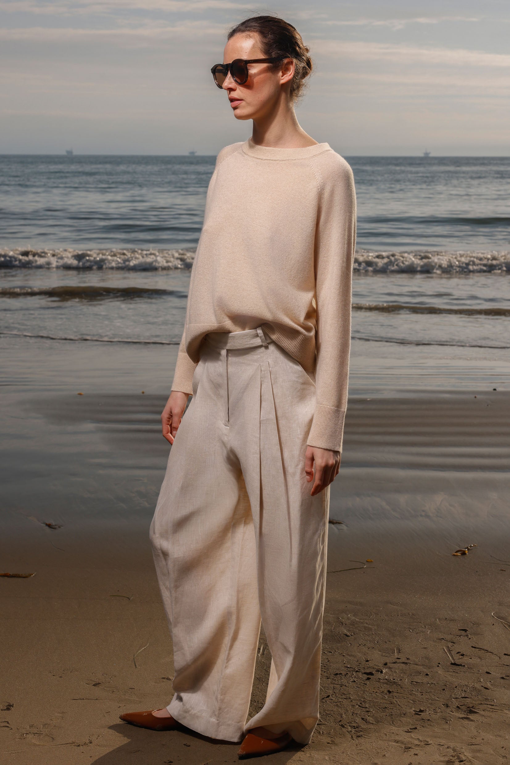 Chaplin Pant - Natural Linen - Heidi Merrick