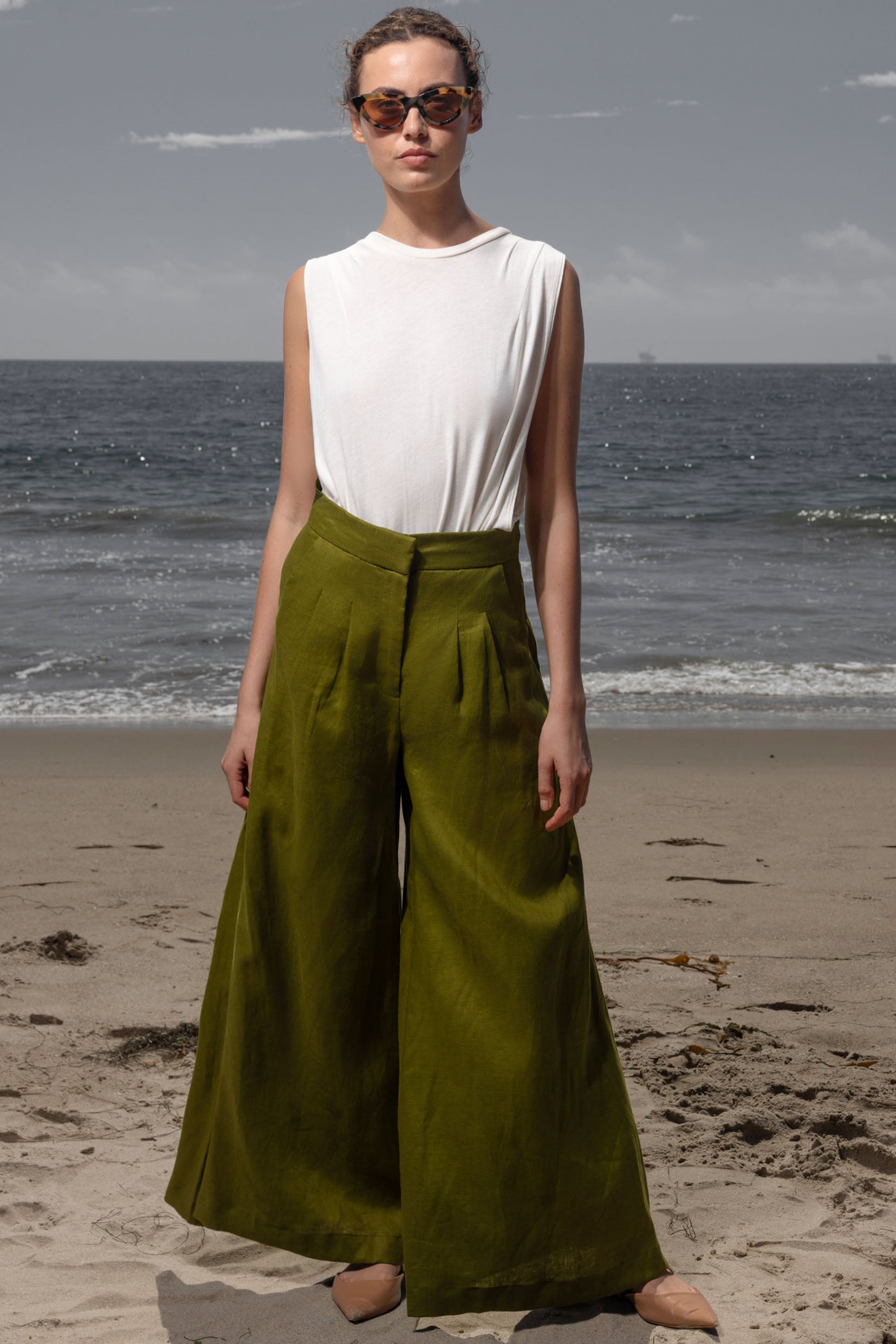 Flareup Trouser - Frog - Heidi Merrick