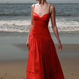 Garden Dress - Vermilion Linen