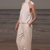 Baptiste Pant - Ivory Silk Noil - Heidi Merrick
