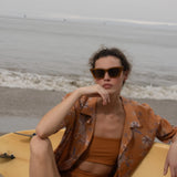 Bali Shirt - Orange Batik - Heidi Merrick