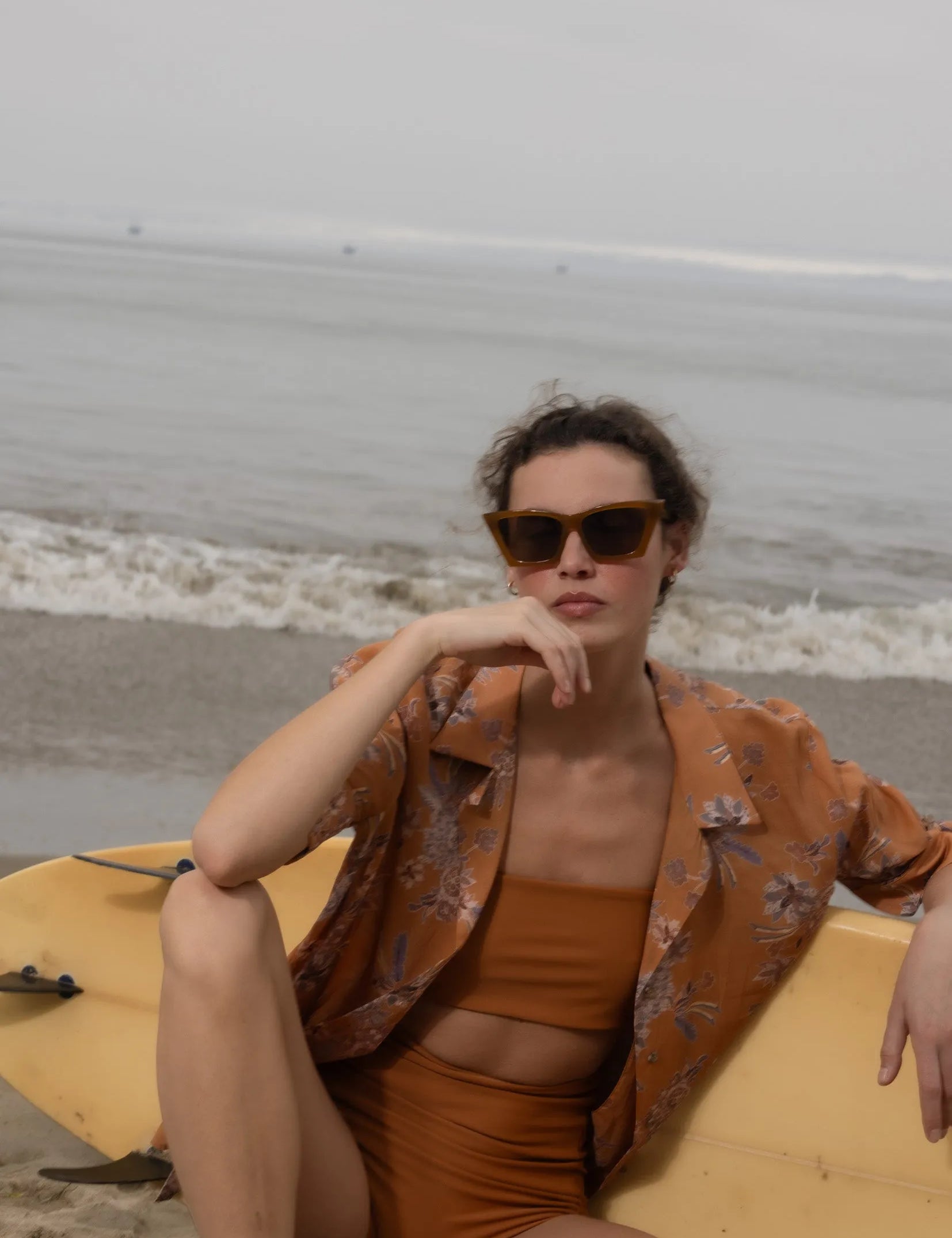 Bali Shirt - Orange Batik - Heidi Merrick