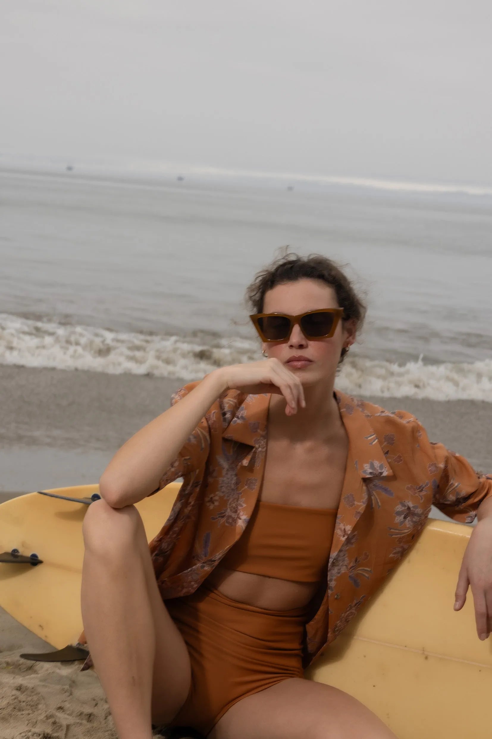 Bali Shirt - Orange Batik - Heidi Merrick