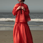 Verse Top - Vermilion Tissue Linen - Heidi Merrick