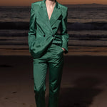 Bruno Pant - Green Moire - Heidi Merrick