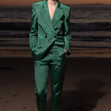 Bruno Pant - Green Moire - Heidi Merrick