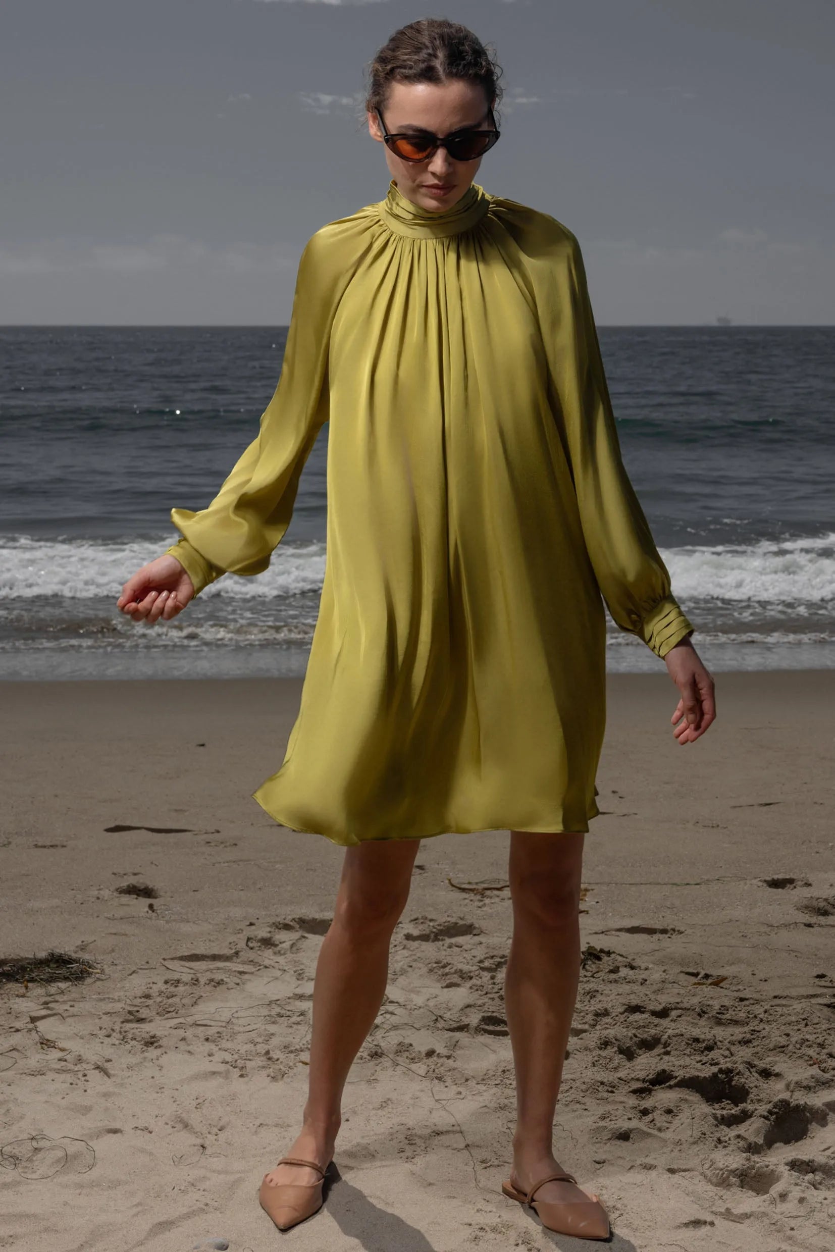 Edie Dress - Chartreuse - Heidi Merrick