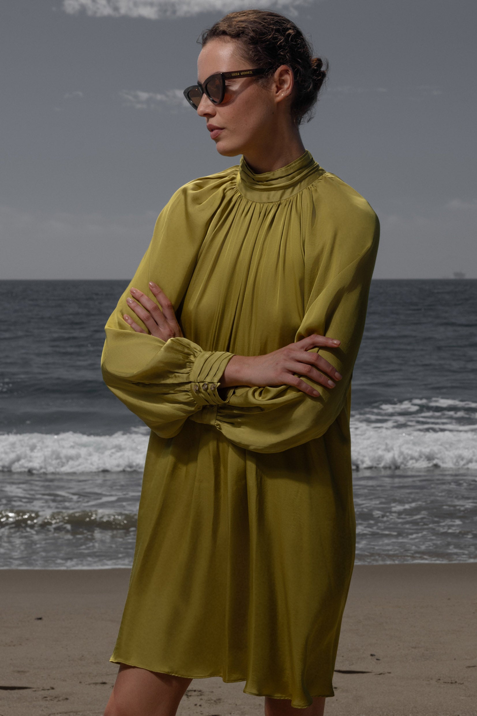 Edie Dress - Chartreuse - Heidi Merrick