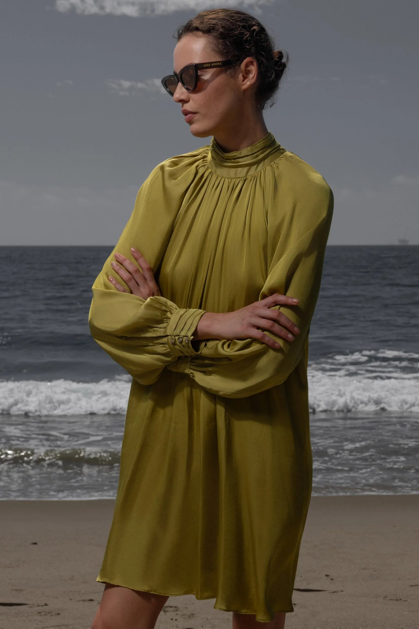 Edie Dress - Chartreuse - Heidi Merrick