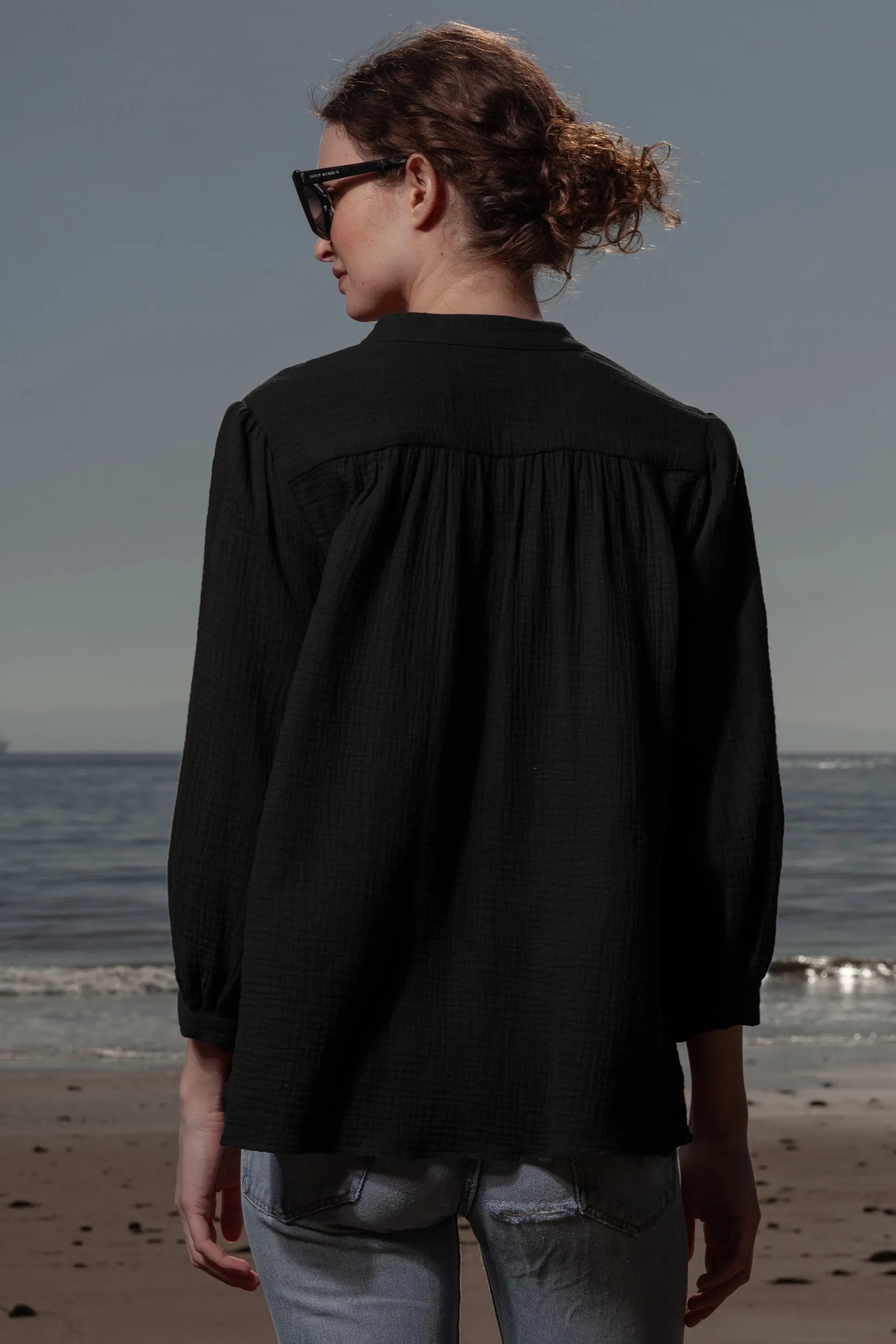 Marish Top - Black Gauze - Heidi Merrick