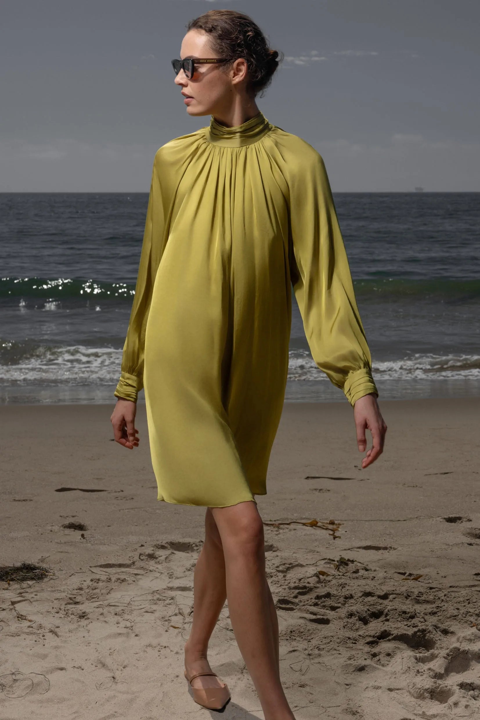 Edie Dress - Chartreuse - Heidi Merrick