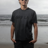 SRF LA Classic Tee - Black on Washed Black - Heidi Merrick