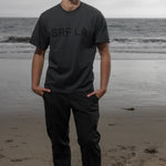 SRF LA Classic Tee - Black on Washed Black - Heidi Merrick