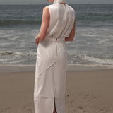 Geometry Skirt - Ivory Silk Noil