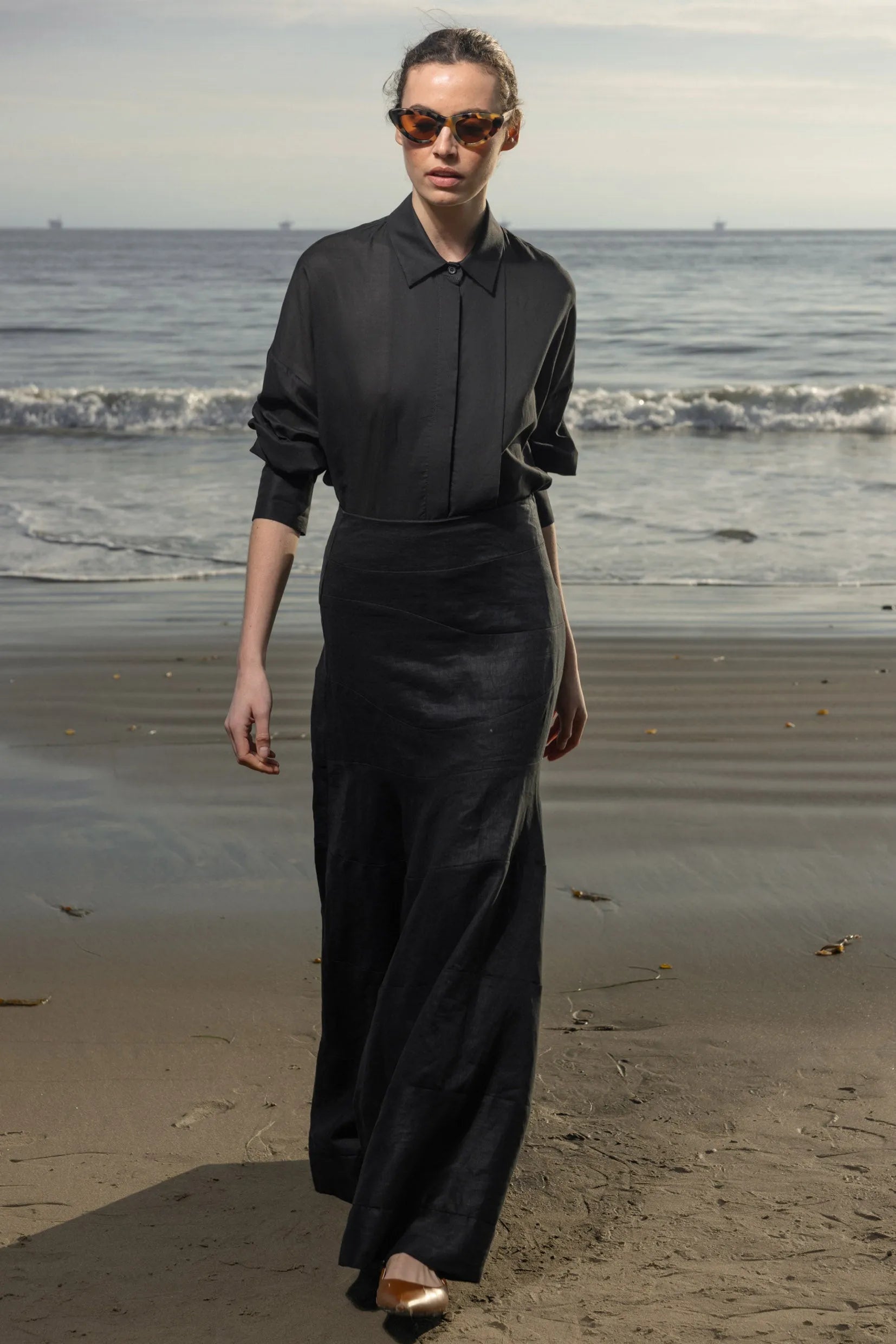 Gale Skirt - Noir - Heidi Merrick