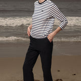 SRF LA Drake Tee - White & Blue Stripes