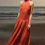 Nysa Dress - Poppy Linen - Heidi Merrick