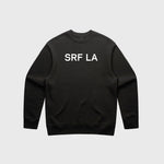 SRF LA Unisex Crewneck - White on Black - Heidi Merrick
