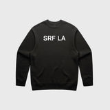 SRF LA Unisex Crewneck - White on Black - Heidi Merrick