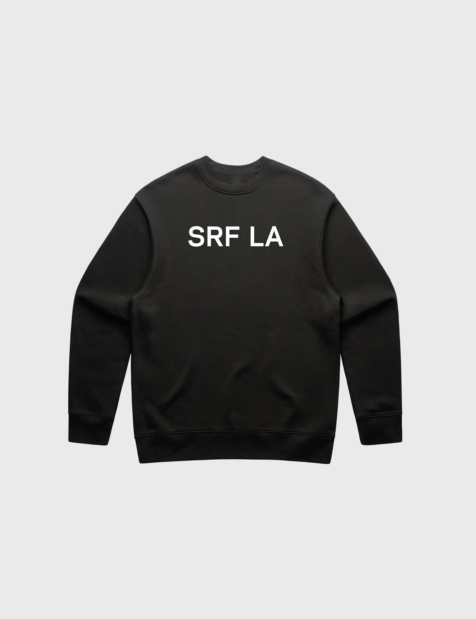 SRF LA Unisex Crewneck - White on Black - Heidi Merrick