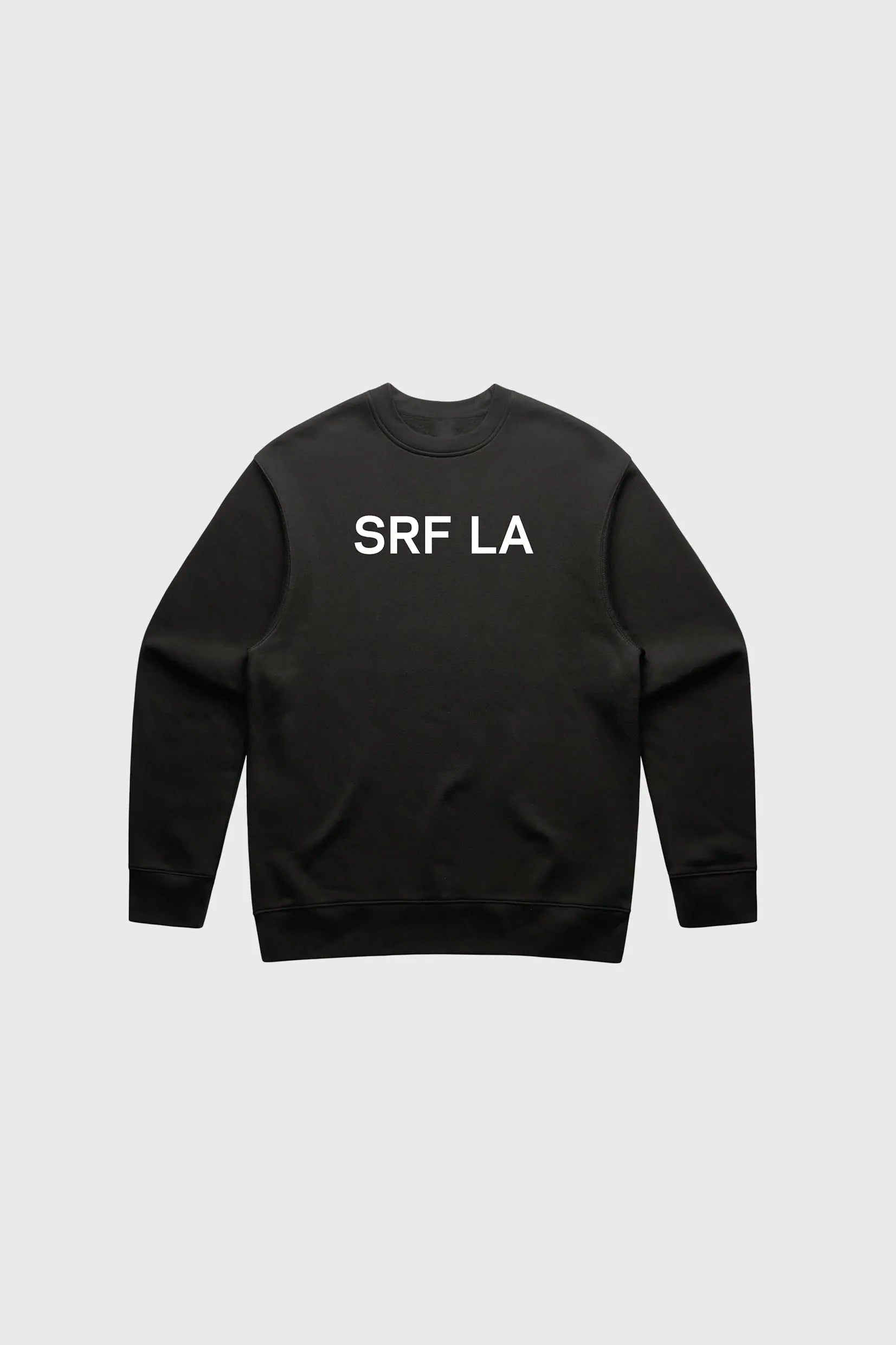 SRF LA Unisex Crewneck - White on Black - Heidi Merrick