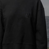 Barrel Sleeve 70's SRF LA Crewneck - Black Embroidered - Heidi Merrick