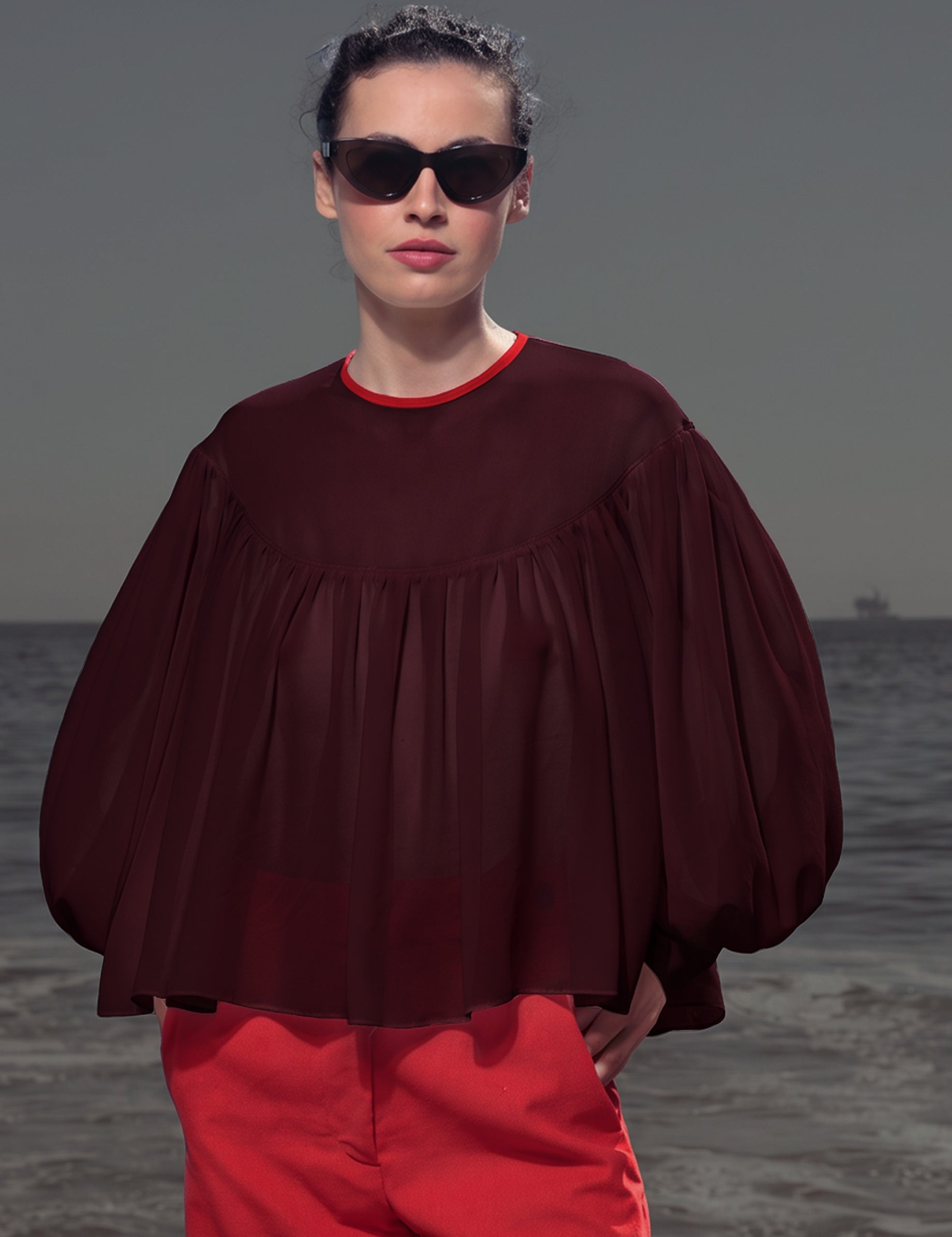Nova Top - Burgundy - Heidi Merrick
