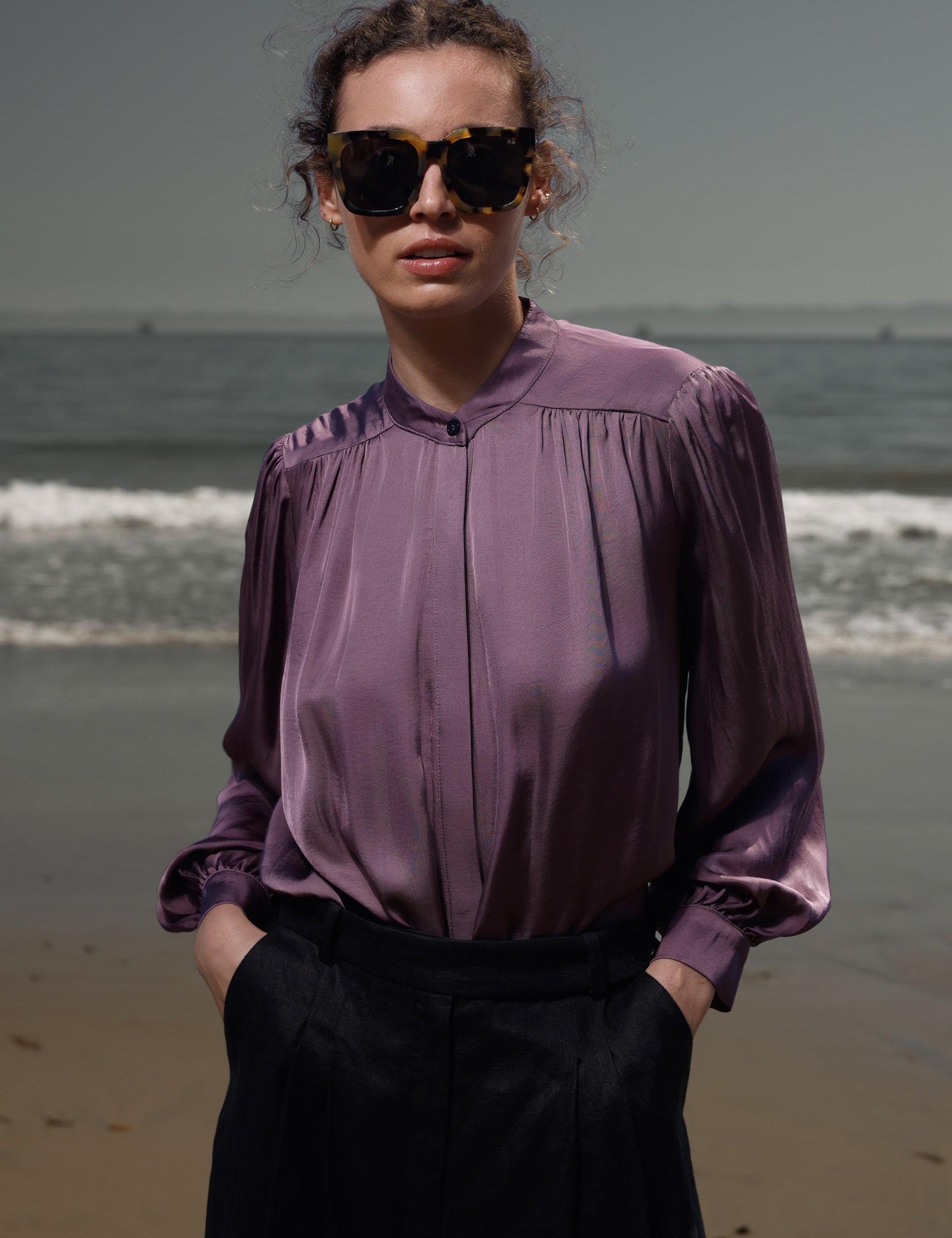 Farah Blouse - Lavender - Heidi Merrick