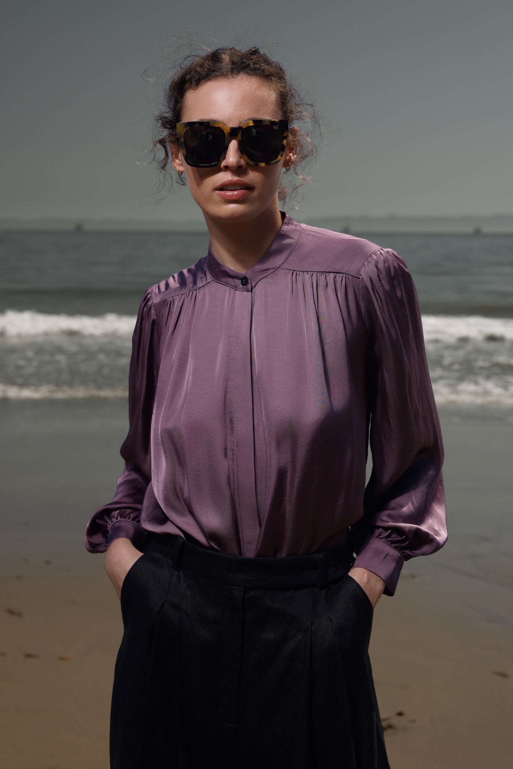 Farah Blouse - Lavender - Heidi Merrick