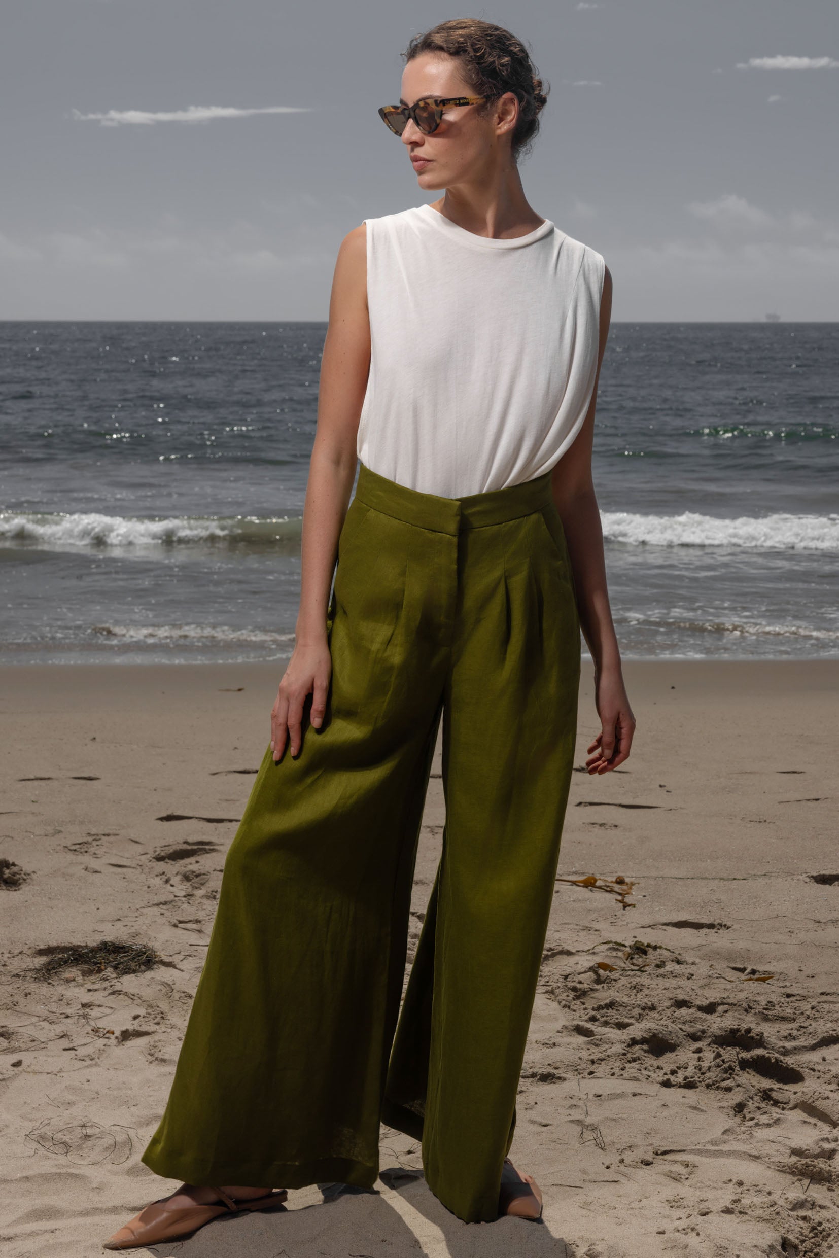 Flareup Trouser - Frog - Heidi Merrick