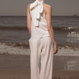Baptiste Pant - Ivory Silk Noil - Heidi Merrick