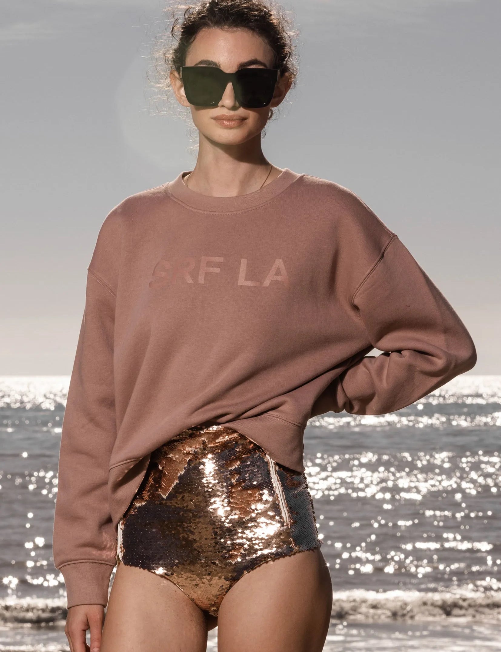 SRF LA CLASSIC CREWNECK - ROSE - Heidi Merrick