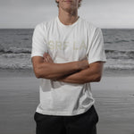 SRF LA Classic Tee - Antique Cream on White - Heidi Merrick