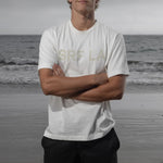 SRF LA Classic Tee - Antique Cream on White - Heidi Merrick