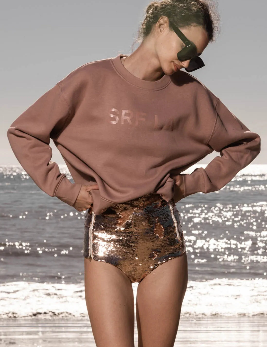 SRF LA CLASSIC CREWNECK - ROSE - Heidi Merrick