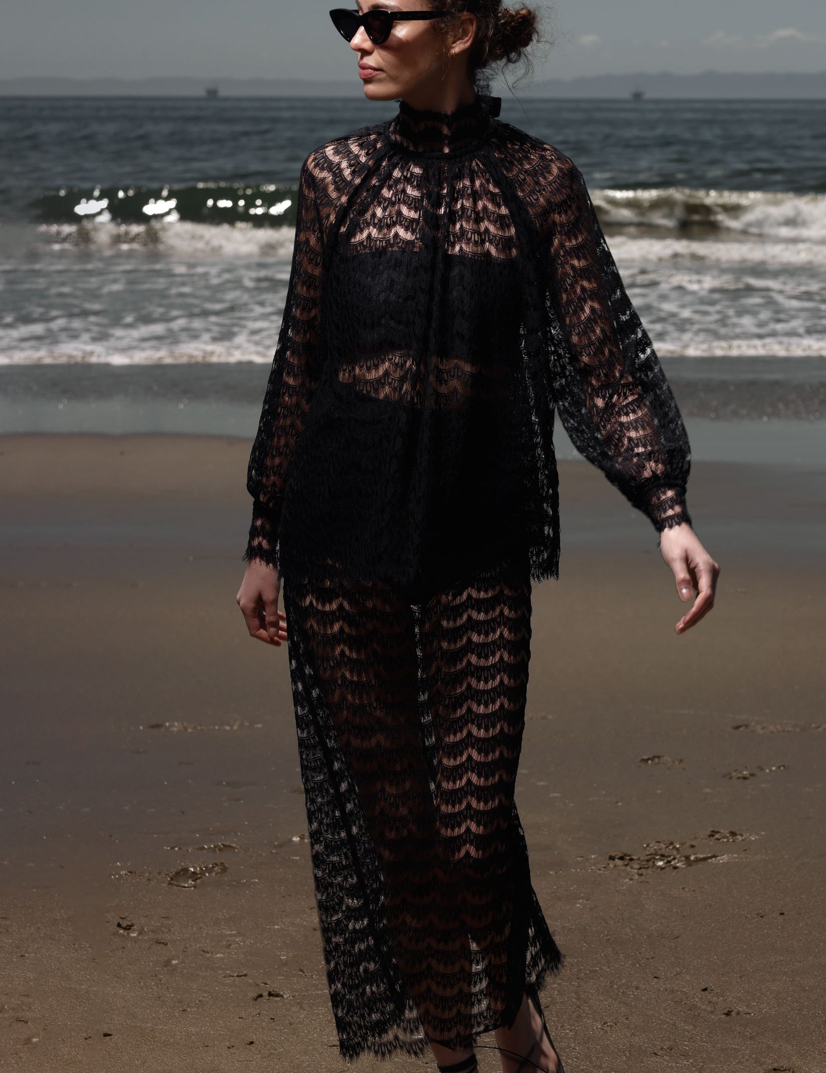 Missive Blouse - Eclipse Black Lace - Heidi Merrick