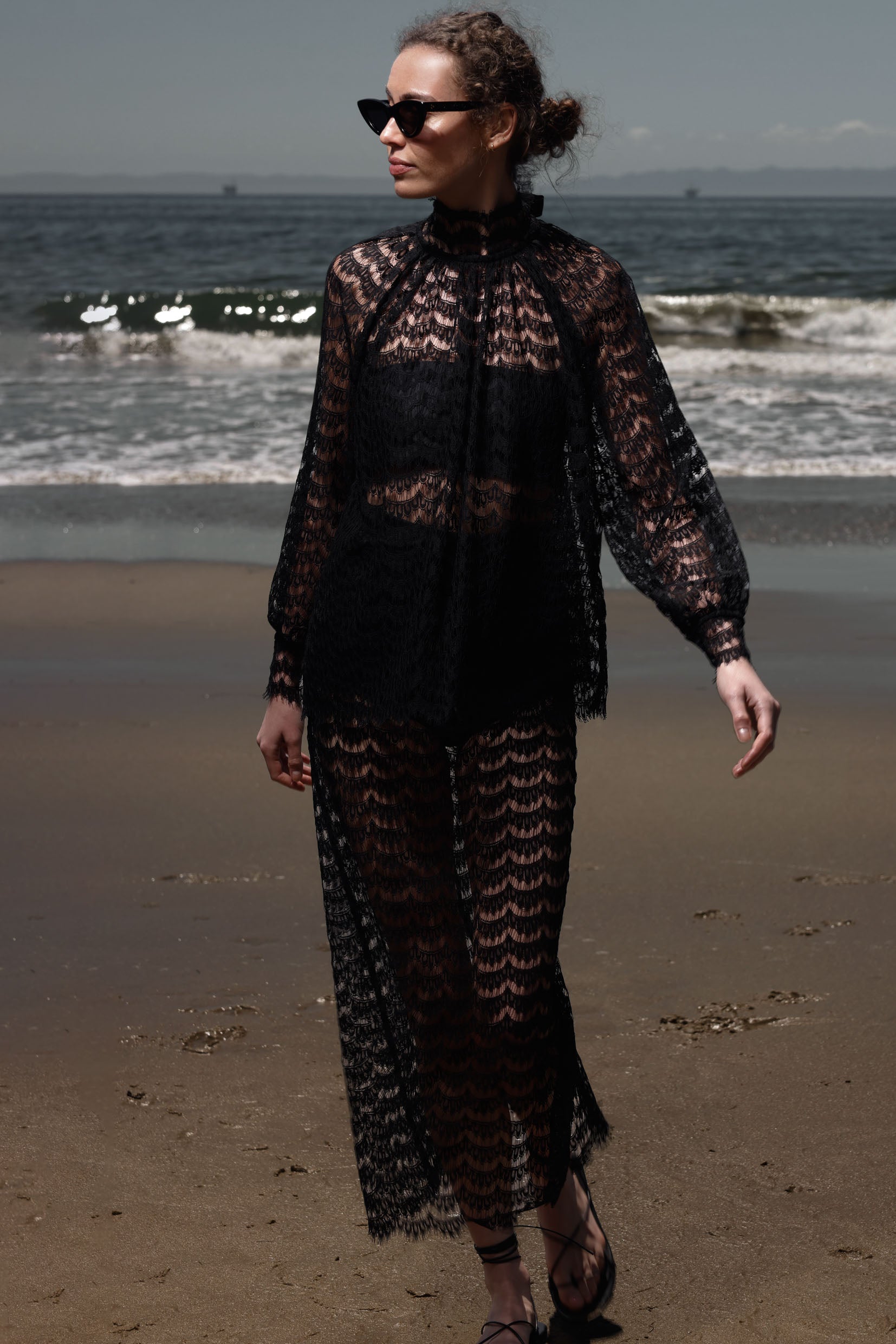 Missive Blouse - Eclipse Black Lace - Heidi Merrick