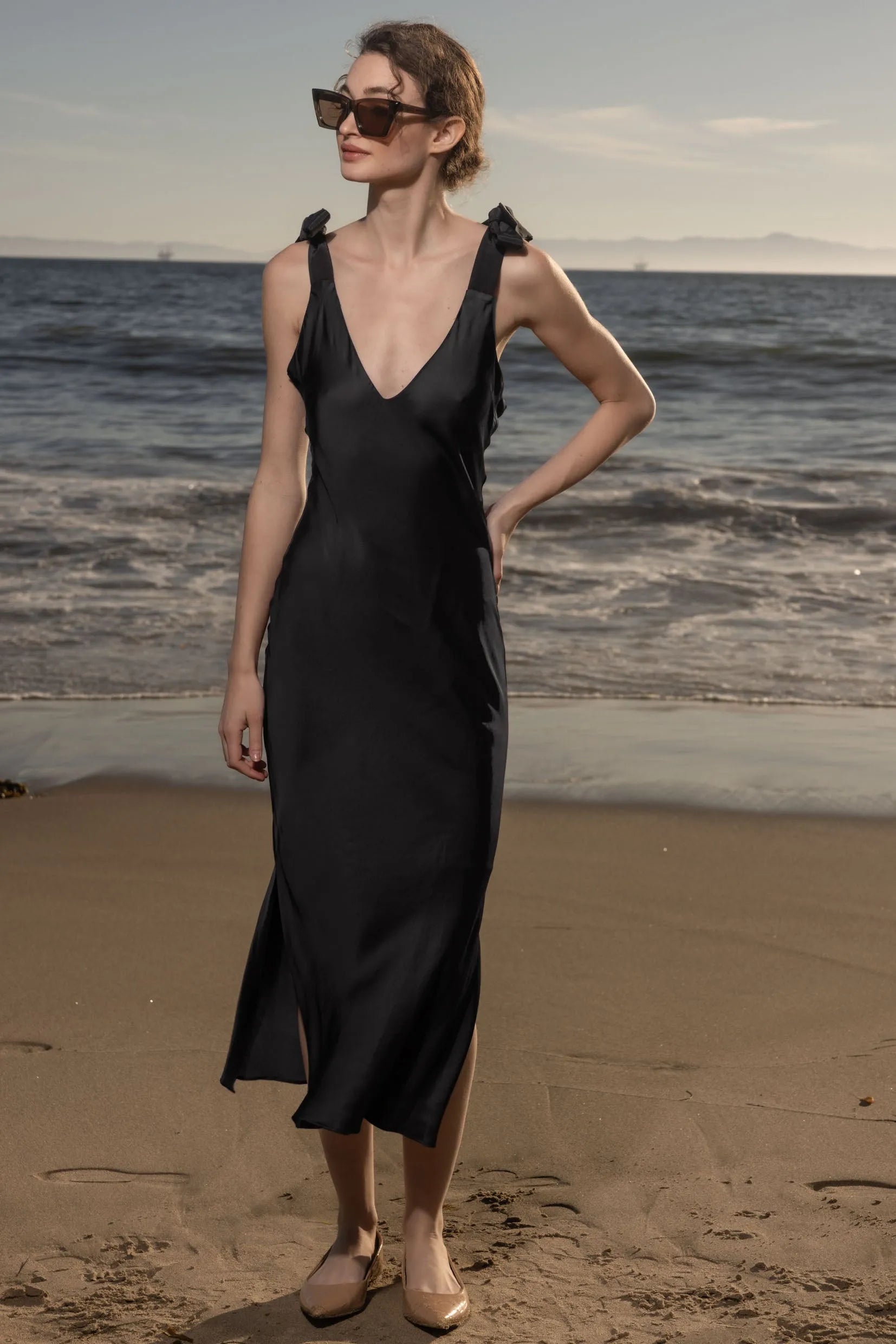 Marion Slip Dress - Black - Heidi Merrick