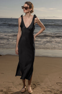 Marion Slip Dress - Black - Heidi Merrick