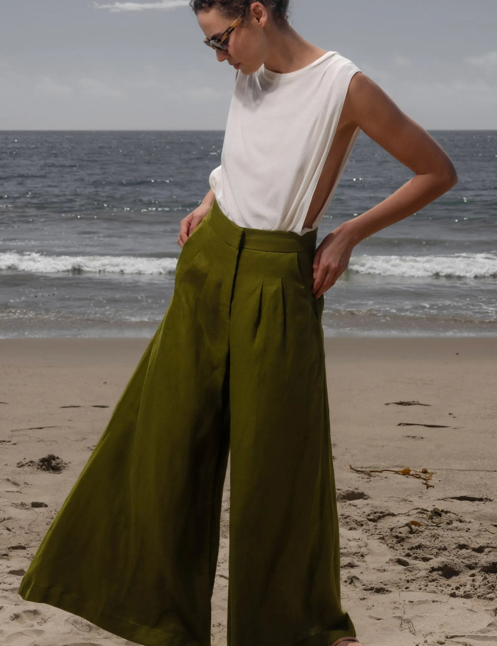 Flareup Trouser - Frog - Heidi Merrick