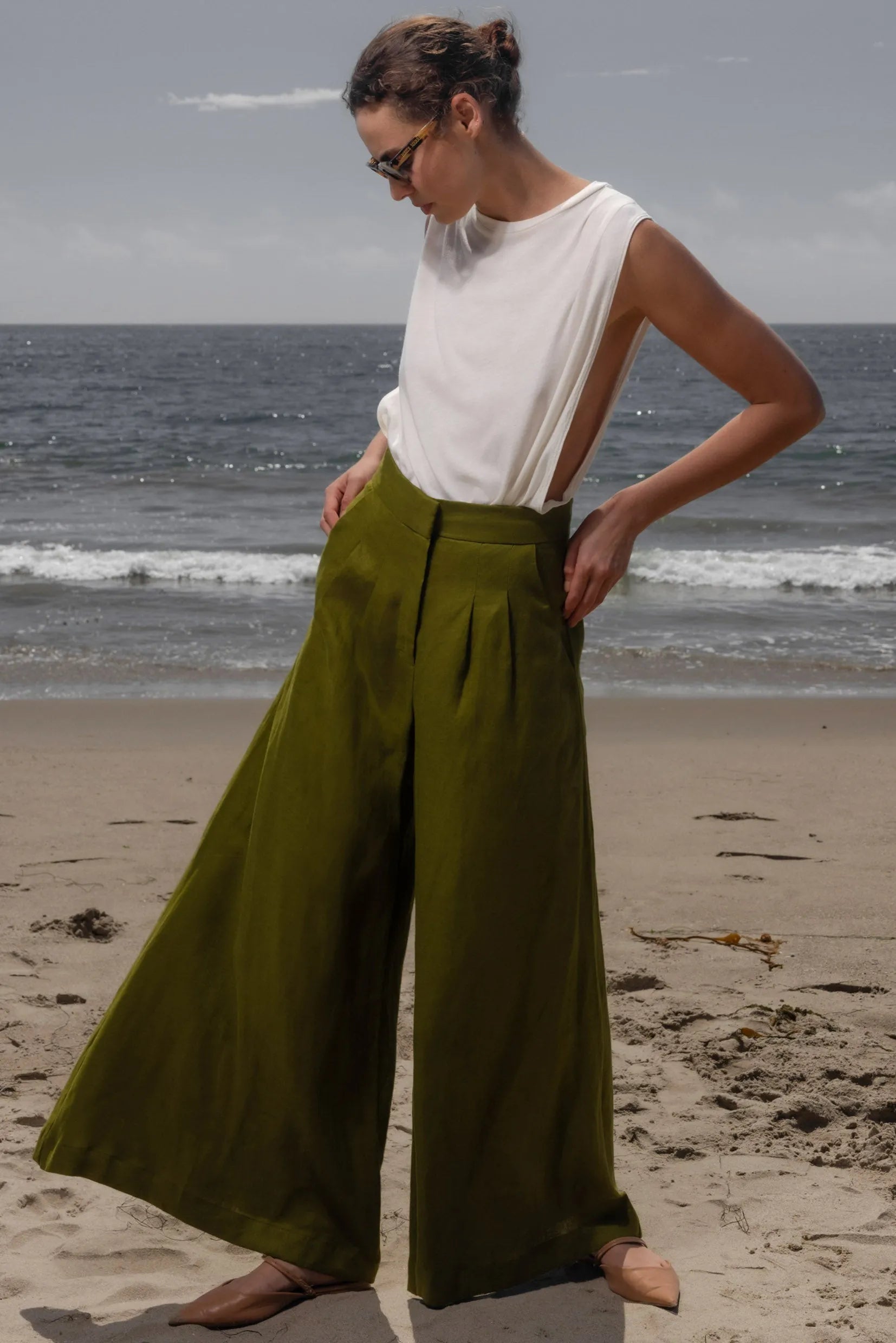 Flareup Trouser - Frog - Heidi Merrick