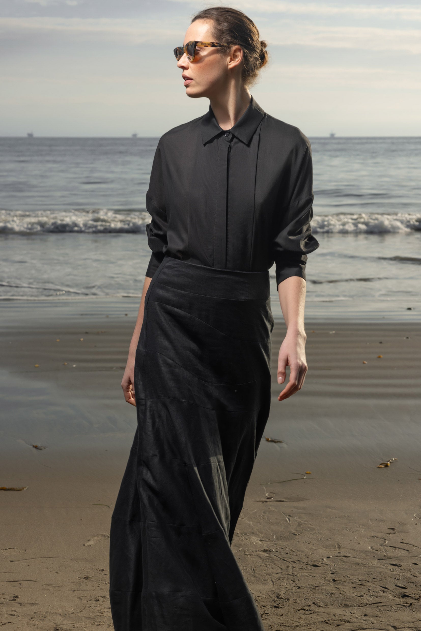 Gale Skirt - Noir - Heidi Merrick