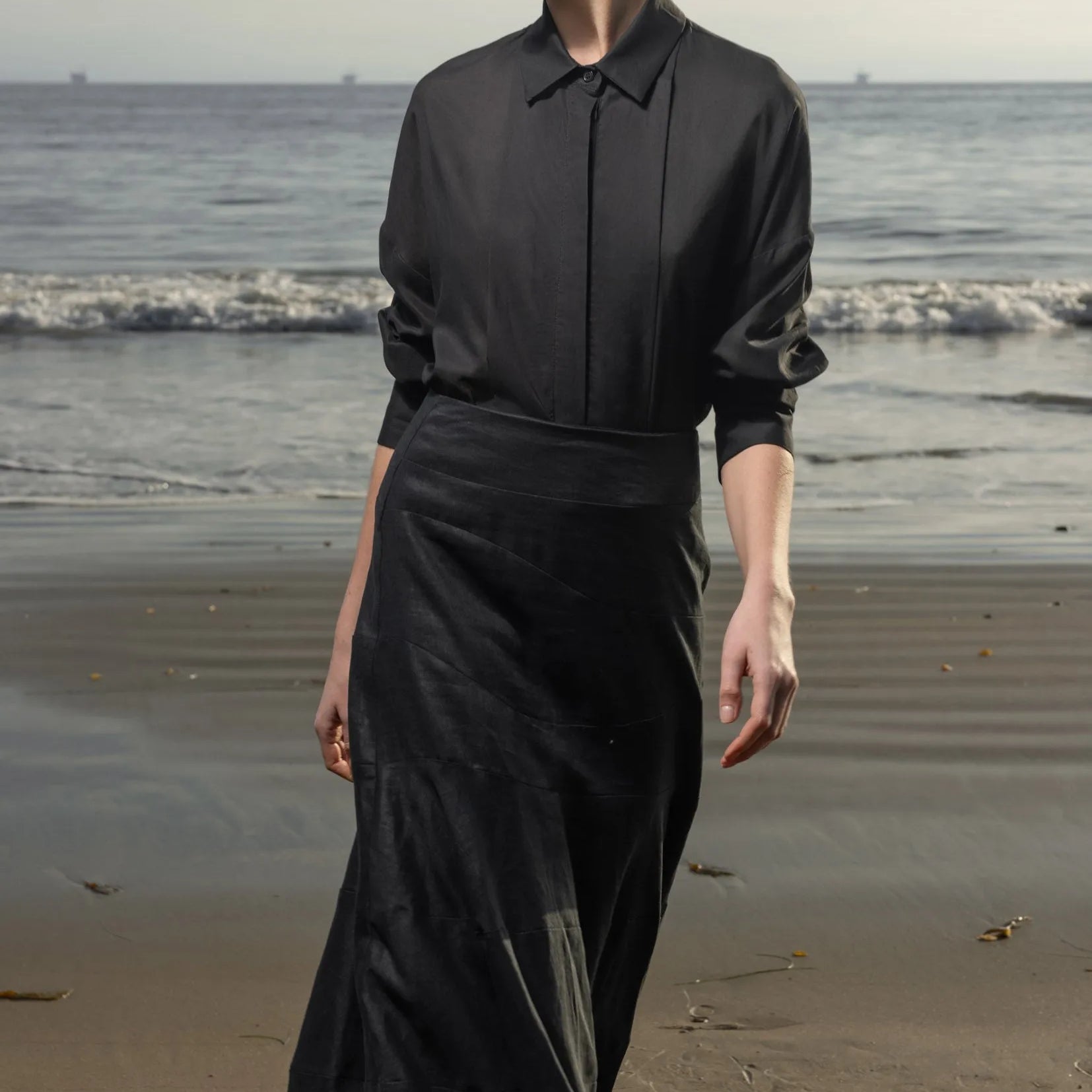 Gale Skirt - Noir - Heidi Merrick