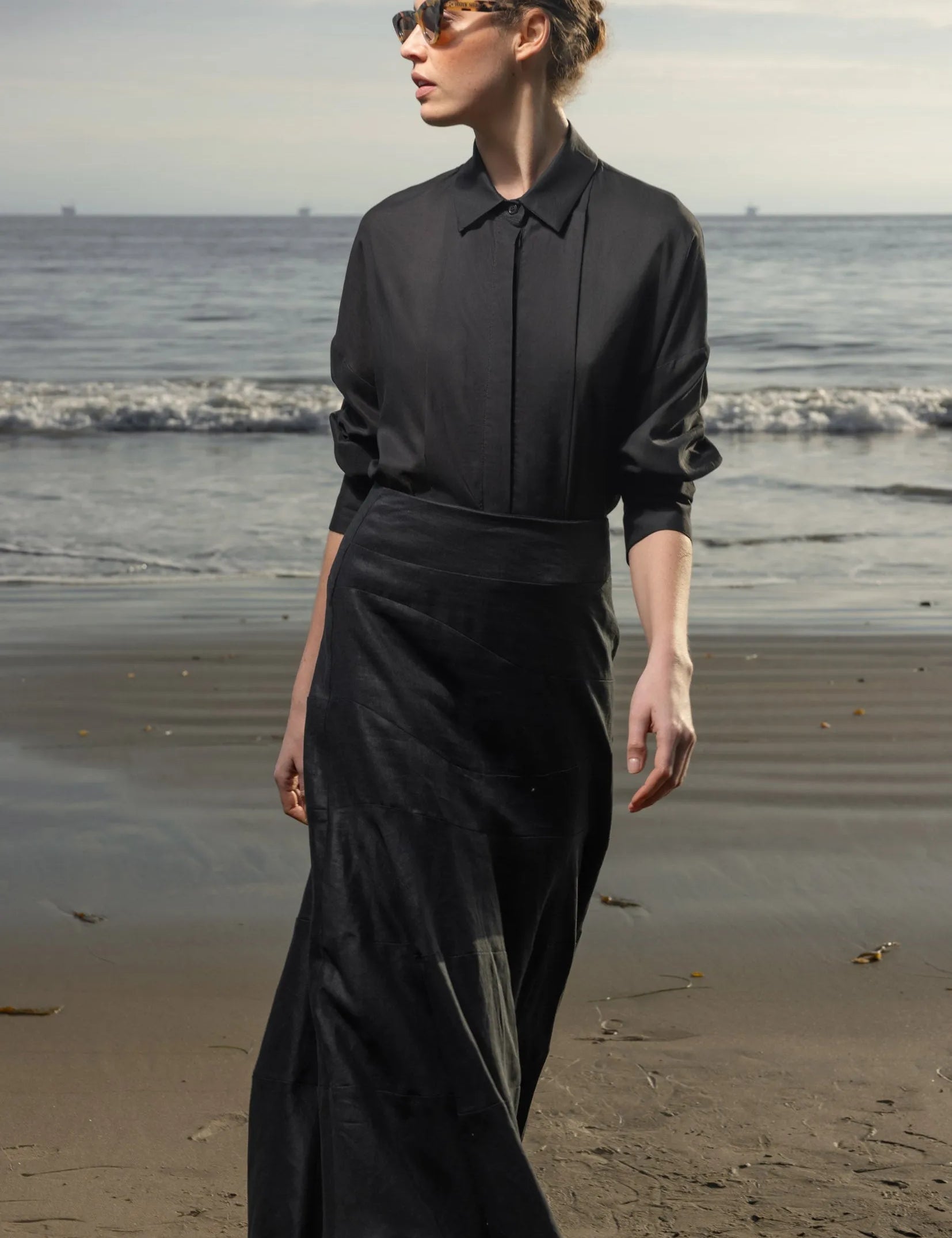 Gale Skirt - Noir - Heidi Merrick