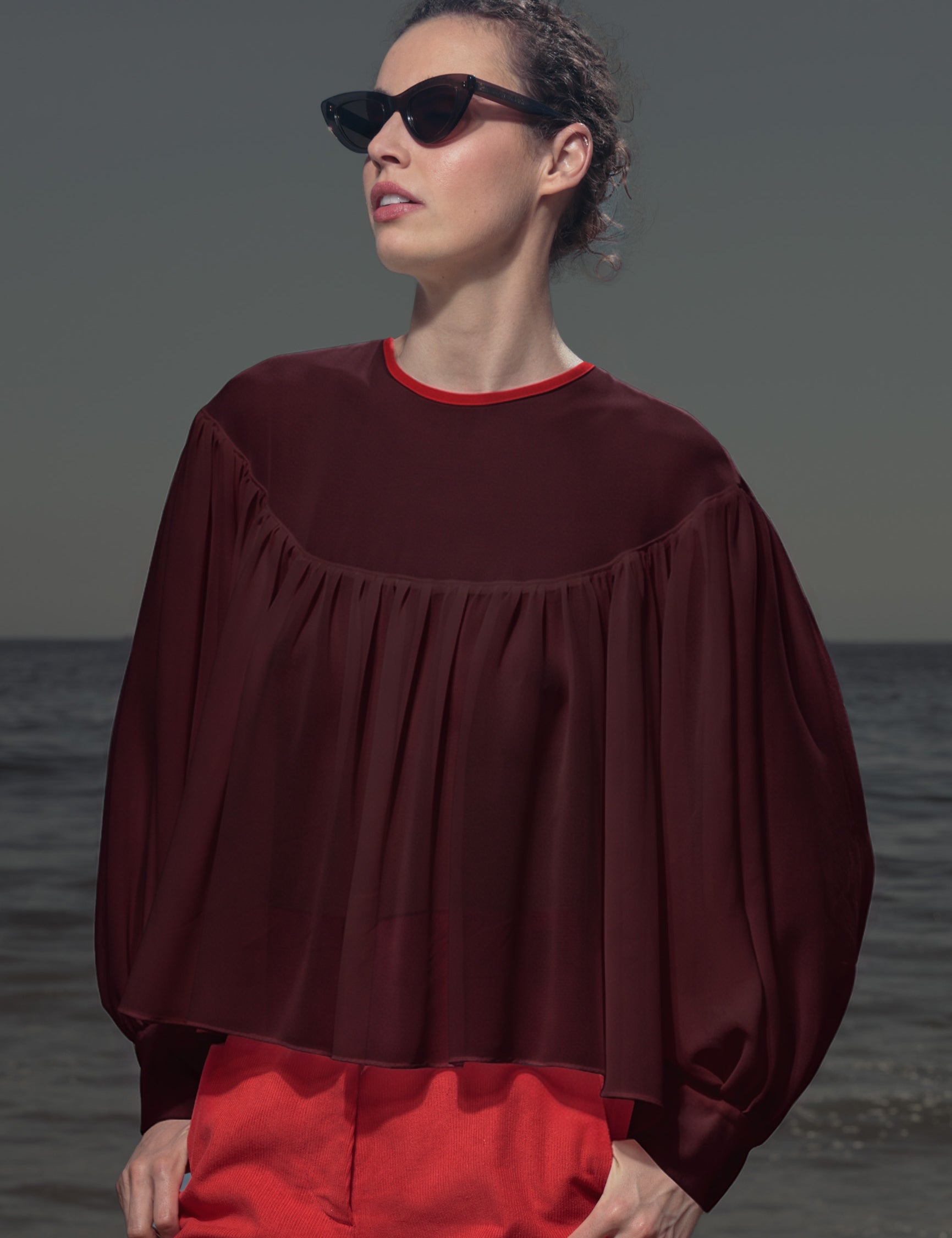 Nova Top - Burgundy - Heidi Merrick