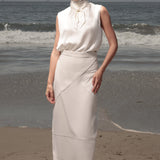 Geometry Skirt - Ivory Silk Noil