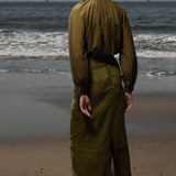 Geometry Skirt - Frog Linen - Heidi Merrick