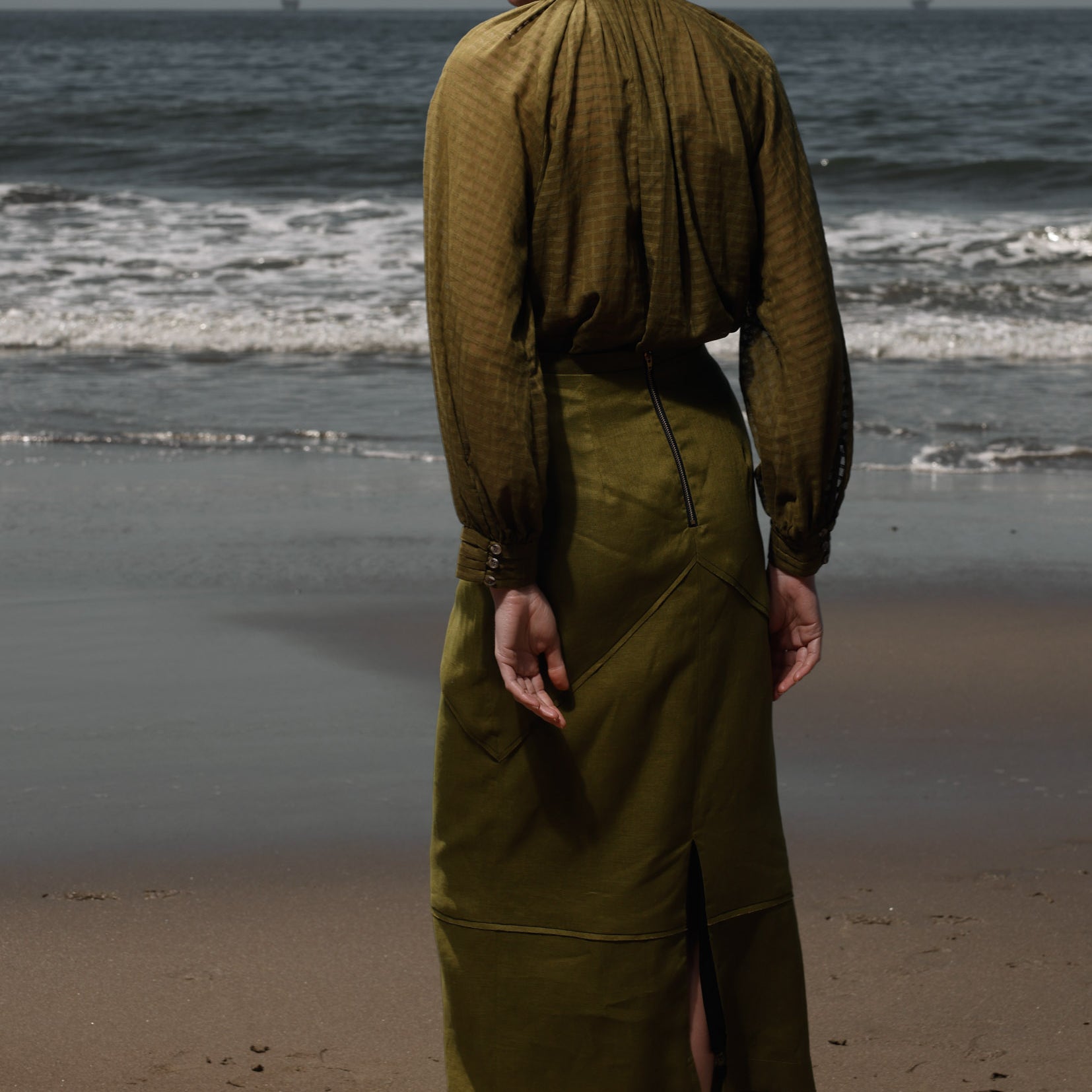 Geometry Skirt - Frog Linen - Heidi Merrick