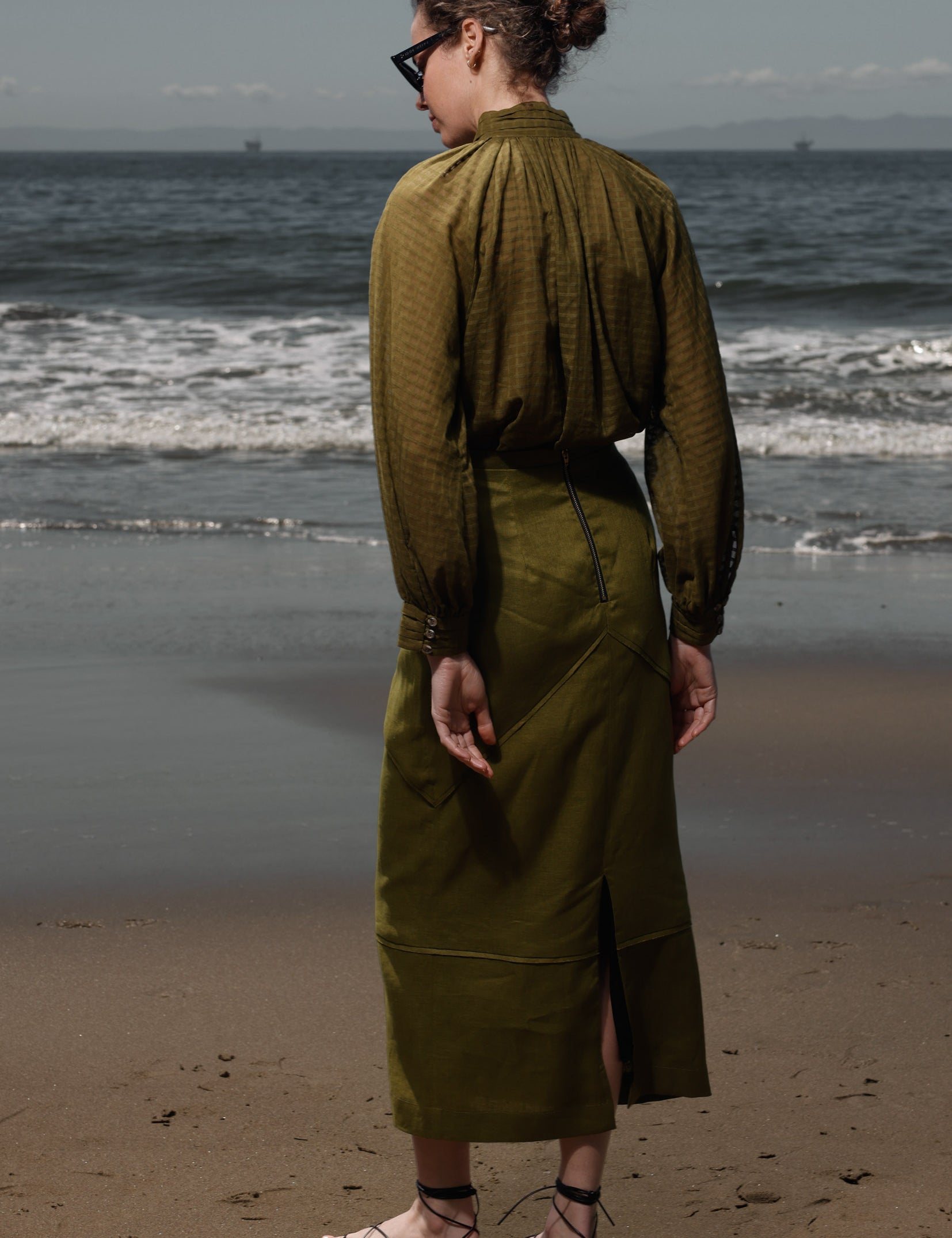 Geometry Skirt - Frog Linen - Heidi Merrick