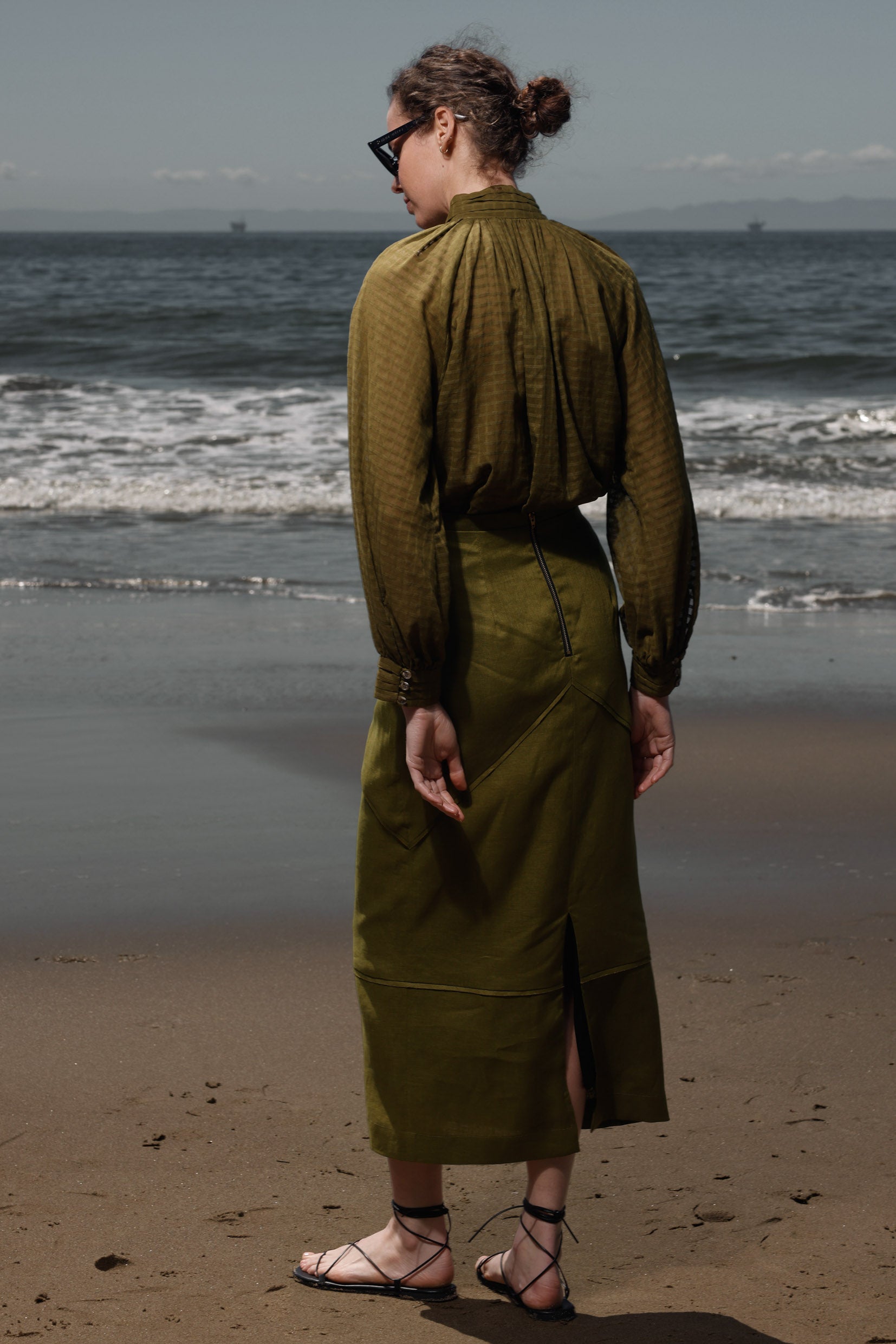 Geometry Skirt - Frog Linen - Heidi Merrick